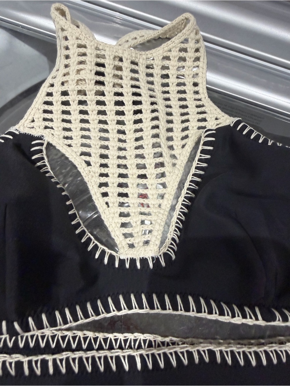 Victoria secret 2 piece bikini  with Cream Crochet Detail. New. Stunning